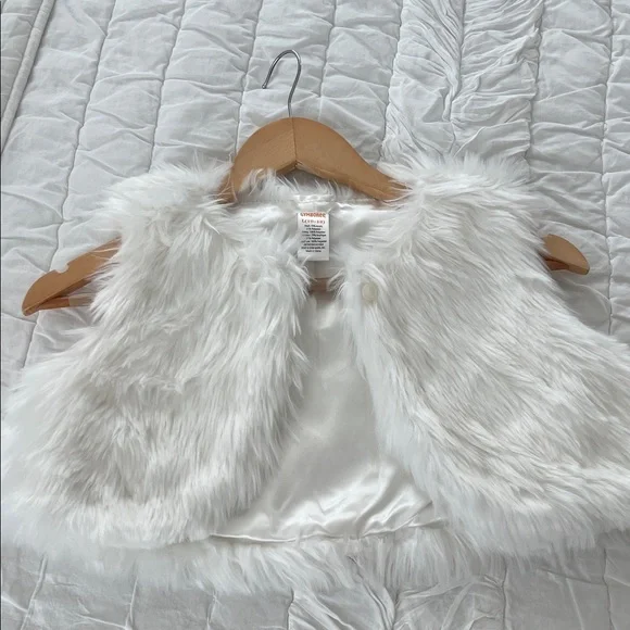 Gymboree White Faux Fur Cropped Vest for Kids - Picture 2 of 5